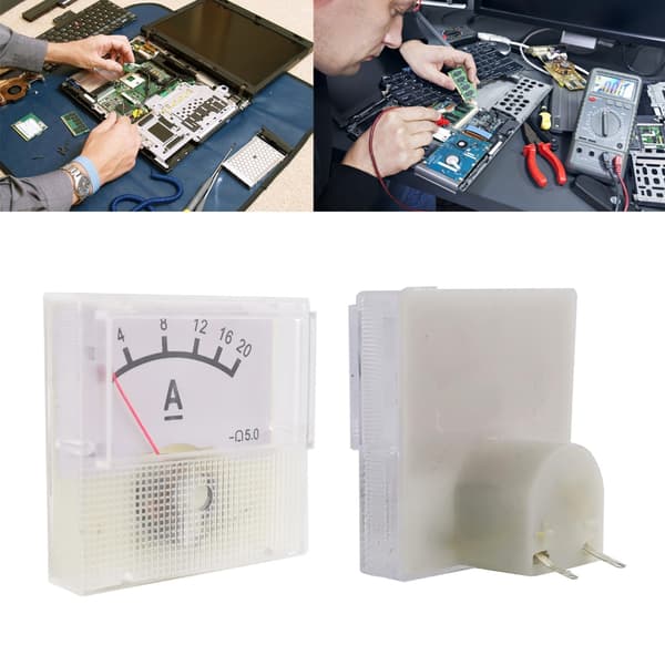 Cirkulær DC0-20A Amperemeter Analog Visere Elektrisk Teststrømtester