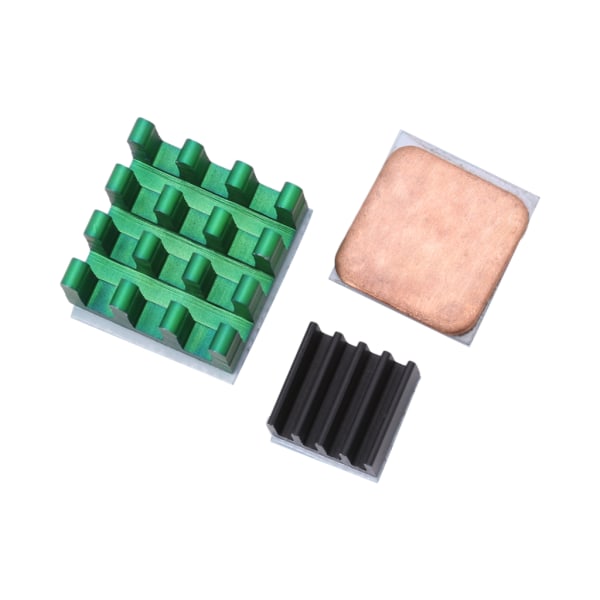 3 st aluminium kylfläns för w/ koppar kylflänsar för Raspberry Pi 3/2 Model B