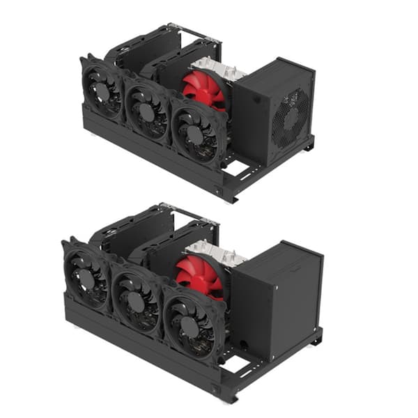 GPU Aluminium Öppen Miner Rig Case Ram för Bitcoin Mining Tillbehör