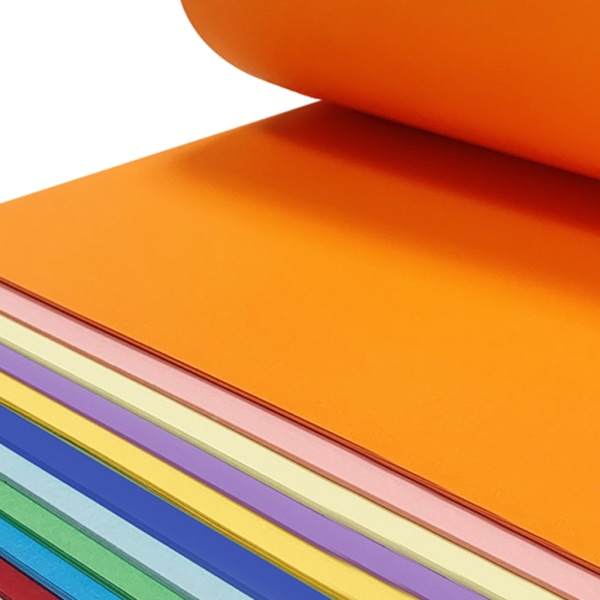 50 ark 8K färgat kartong, tjockt färgat papper, handgjort set Orange red - 200g 8k
