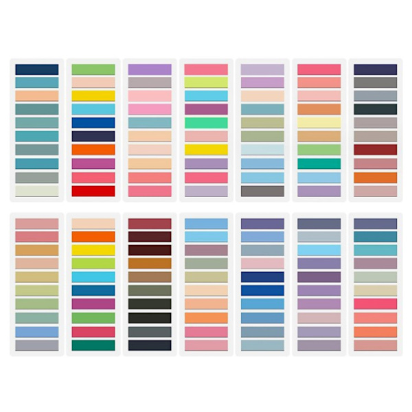 2800/3600 stk. Farveindeksklistermærker Vandtætte PET-indeksetiketter Sticky Notes Flag Sidemærker Skrivbar fil Indeksfaner