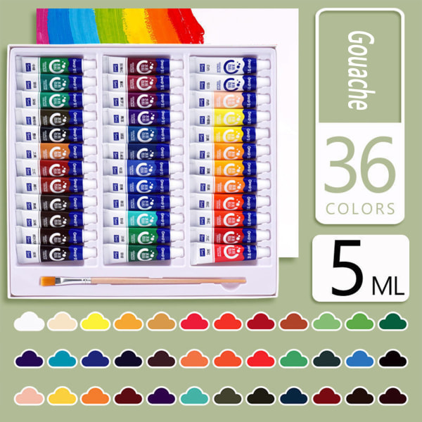 Set akvarellrör Rich Pigment Non Fading för barn Vuxen 0,17oz 24 colors - Watercolor