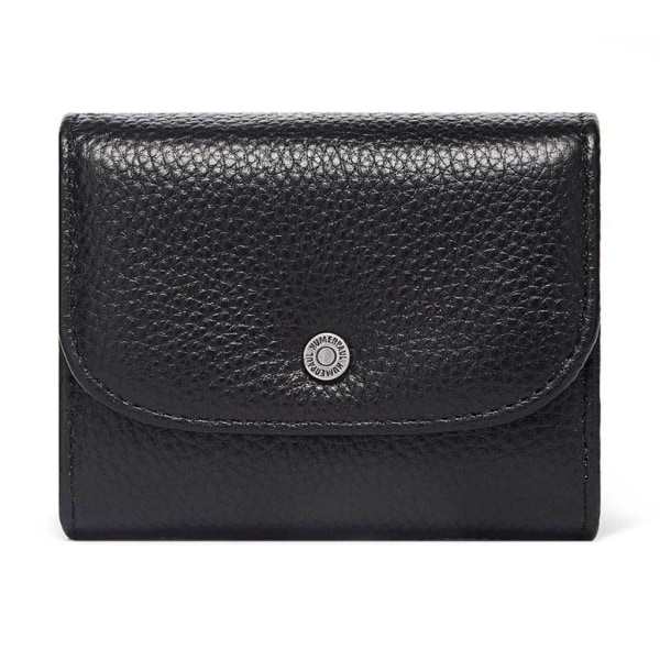 Nahkainen lompakko Naisten rento casual lyhyt pieni lompakko Kolikkokukkaro korttikotelo Black