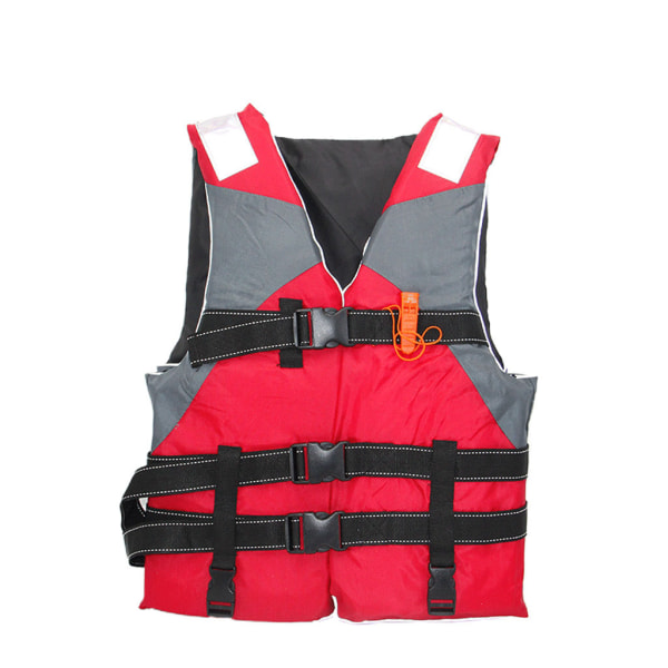 Outdoor Sports Life Jackets Adjustable Life Vest Reflective Surface Design Red