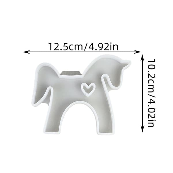 Romantics Miniatyrhäst Silikonform för Gips Resin Konstprojekt