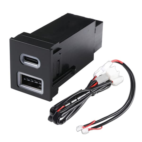 Billaddare med dubbla portar stöder PD QC3.0-teknik Enkel installation