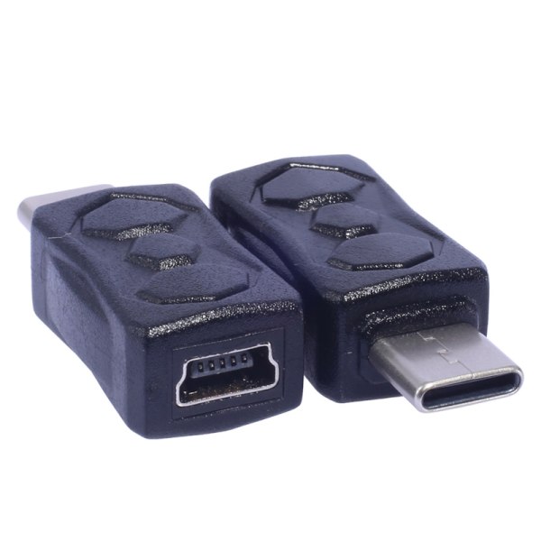 Universal Mini USB till typ C-adapter hona till hane-omvandlare för surfplattor Telefoner stödjer 480 Mbps dataöverföring