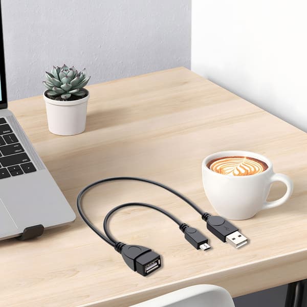 Kaksitoiminen OTG-kaapeli, virtajohto, MicroUSB–USB OTG -sovitinkaapeli