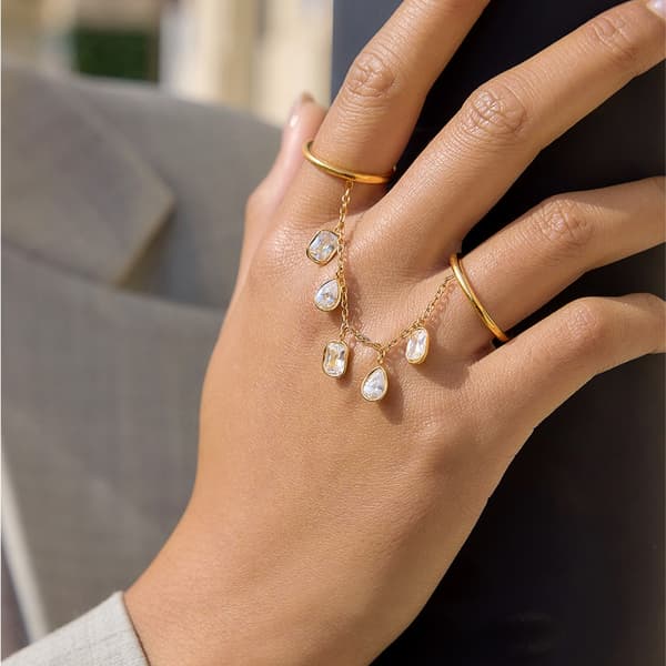 Zirkon-accentueret fingerring modesmykker til fester og hverdagsbrug