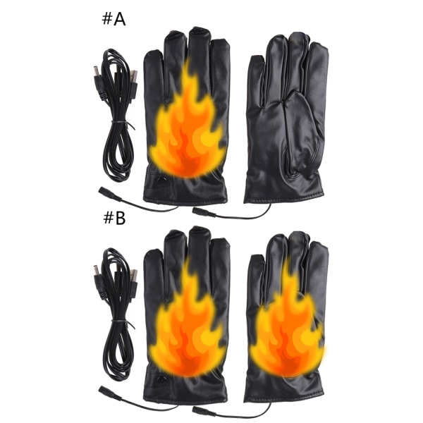 Elvärme Thermal Ridning Varm vante för män Kvinnor Helfingerhandske för pekskärmshandskar null - B