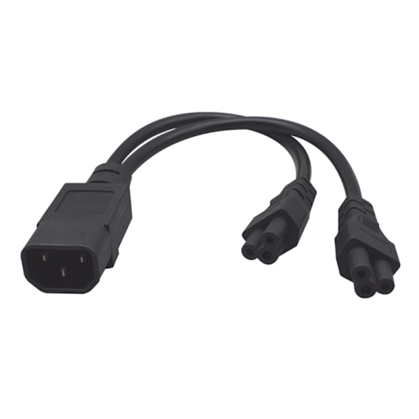 Y-splitter strømkabel ledning IEC320 C14 til C15+C15 forlængerledning til UPS PDU'er