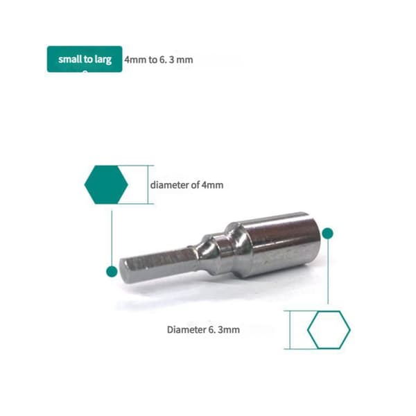 Hexagonal Bit Adapter Sæt 4mm 6,35mm Ergonomisk Til Professionelle Teknikere
