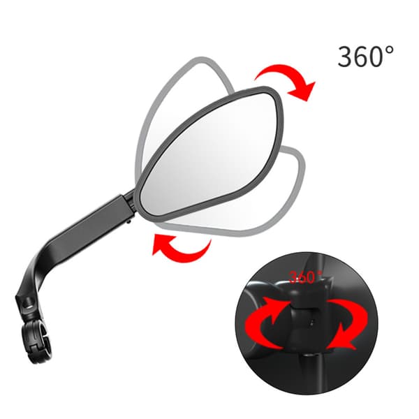 Universal Motorcykel MTB Backspegel för 21-26mm Diameter Styre A pair