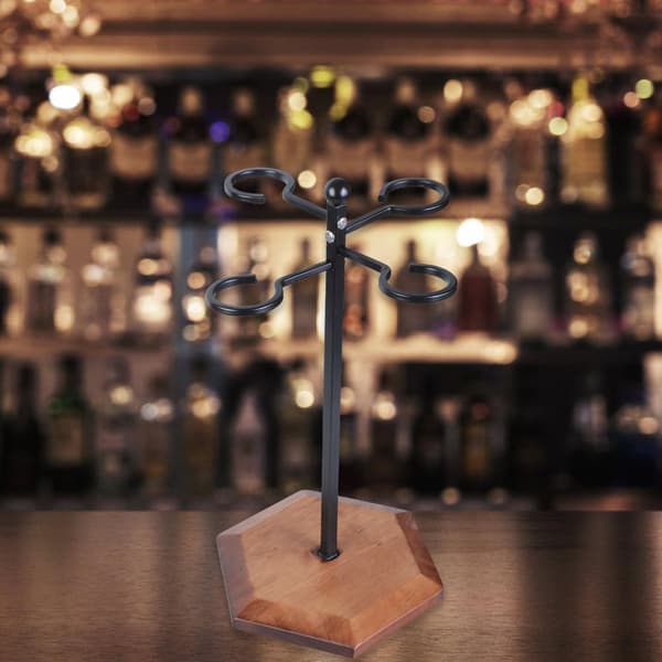 Solid Vinglass Stativ Holder Organizer For Enkel Tilgang Og Elegant Visning