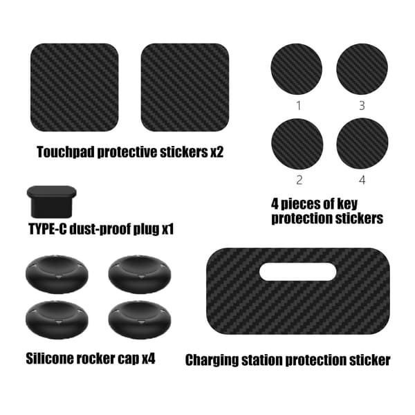 Joystick Cap Touchpad Ladestasjon ABYX-klistremerke for Steam Controller 2026