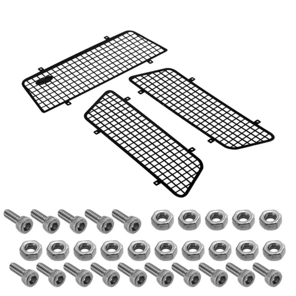 Metalliset ikkunansuojukset verkkoon TRX-4 1/10 kuorma-auton sisäosien malli RC auton mesh vaihto