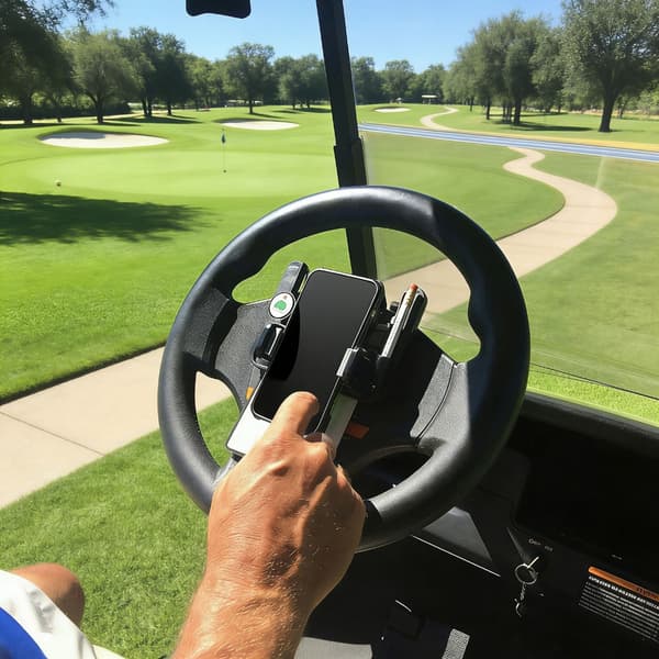 Golfbil Telefonhållare Unik Golfpresent Golfbil Ratt Telefonfäste