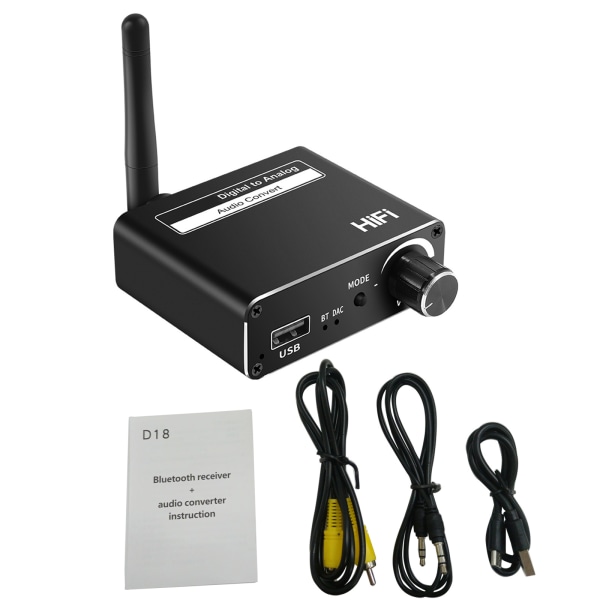 Universal Audio Converter 3,5 mm R/L HDTV TV Box DAC Bluetooth-yhteensopiva 5.0 kodin äänitarvikkeet