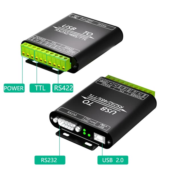 Multifunktionell datoranslutningskort USB till RS232 422 232 Adapter
