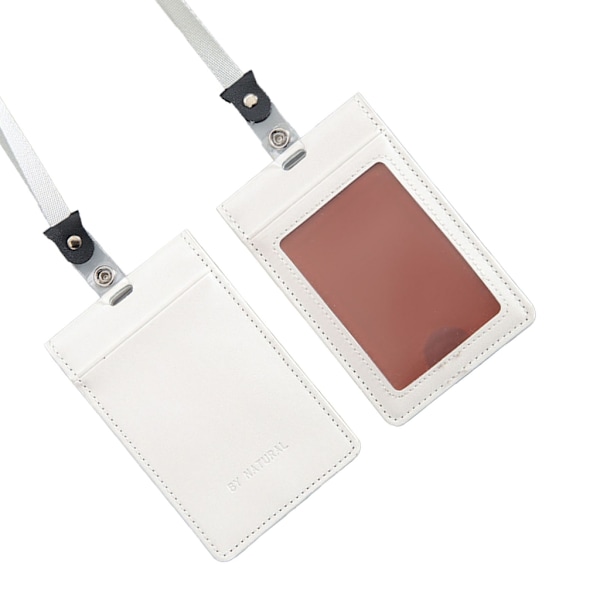 Magneettinen korttipidike Rintanappipidike kaulanauhalla käyntikorttipidikkeellä White