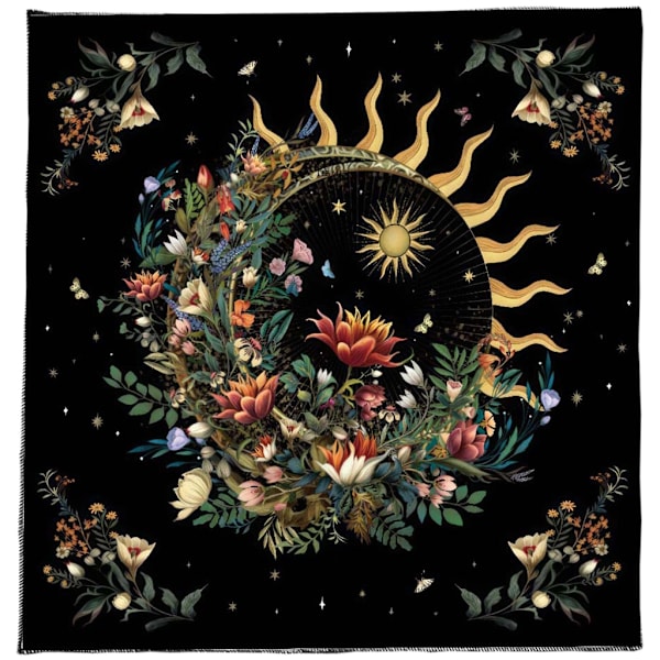 Dekorativ Tarot-duk Häxkonster Bordsduk för Tarotentusiaster 75x75cm