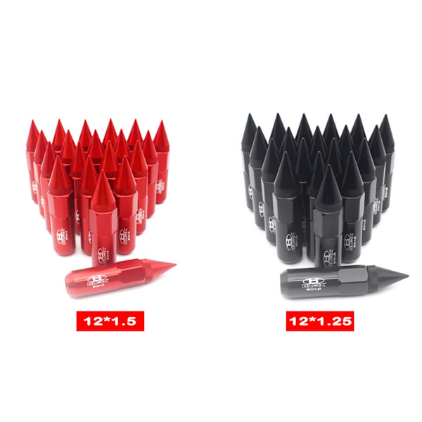 20 stk. Spike-Hjulmøtrikker M12X1.25 / M12X1.5 Fælge Hjulmøtrik Hjul Tilbehør Purple 1.5