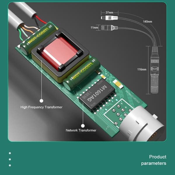 48V Vattentät PoE Splitter Adapter Strömförsörjningsmoduler Splitter Adapter