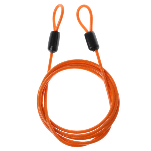 Cykellås Stållåskabel 1m Säkerhetsslinga Cykelskydd Stöldskydd Orange