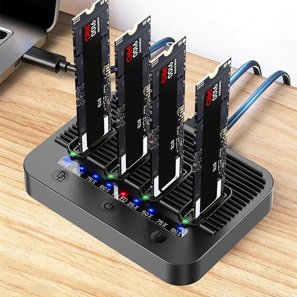 Lodret Design M.2 Duplikator Dock Understøtter 16TB Lagerudvidelse