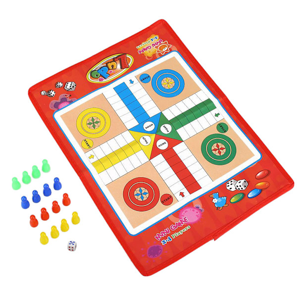 Klassisk flysjakk for barn Ikke-vevd sjakkbrett Moderne Ludo-sjakk Familiefest morsomt brettspill Flysjakk
