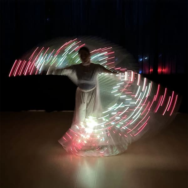 360-graders opplyst magedansvinge med lys for sceneshow