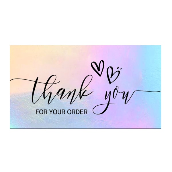 50 st Tack för din beställning Visitkort Shopping Köp Tack Gratulationskort Uppskattningskort för småföretag 5x9cm