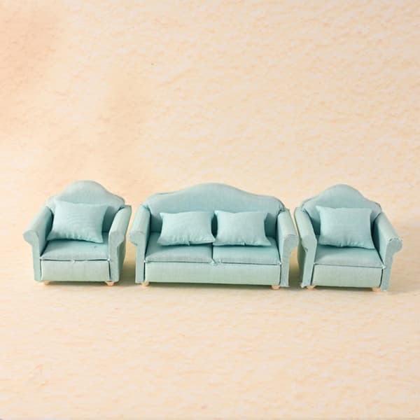 Moderne Miniatyr Sofasæt Til 1/12 Dukkehuse Model Scene Display Tilbehør