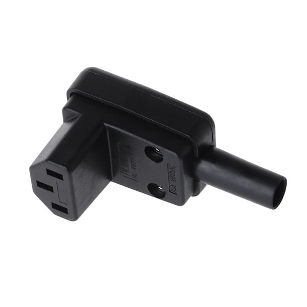 C13 strømstik IEC 320 90° vinkel Gentrådbart kabelstik 250V 10A C13 hunstik til bærbar rejsende