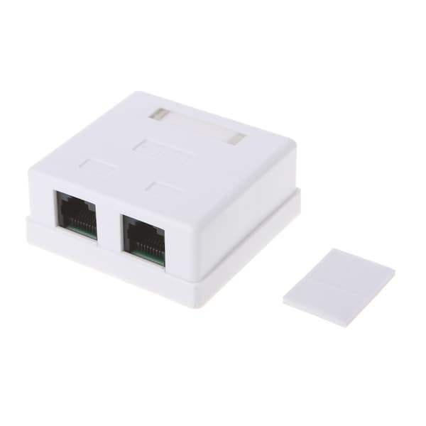 Keystone Jack Wall Plate med RJ45 Keystone Coupler-innsats Cat5e Network Module