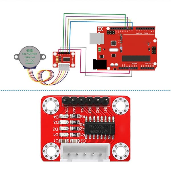 Stepper Motor og Driver Board Sæt ULN2003 Kompatibel til Enheder