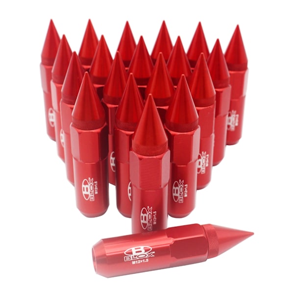 20 stk. Spike-Hjulmøtrikker M12X1.25 / M12X1.5 Fælge Hjulmøtrik Hjul Tilbehør Red 1.5