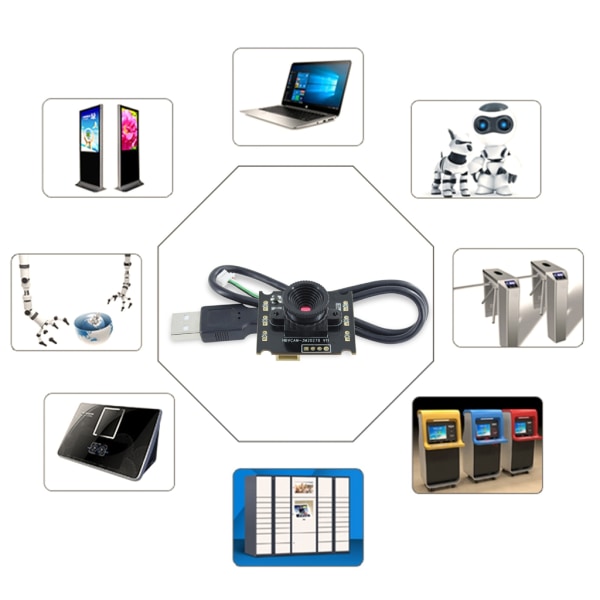 Professionell kvalitet USB2.0 webbkamerakort, 3 miljoner pixlar, autokameramodul null - B