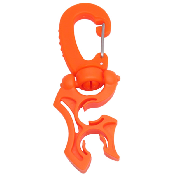 Kaksinkertainen BCD-letkun pidikeklipsi napsautettavalla soljella snorklaukseen ja sukellukseen Yellow 10x10mm