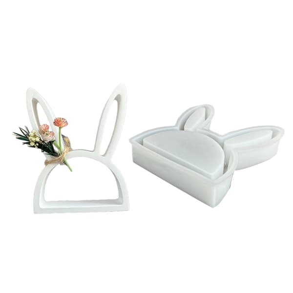Silikoneform Hule Kaniner Forme Ornament Støbeforme Gipsforme