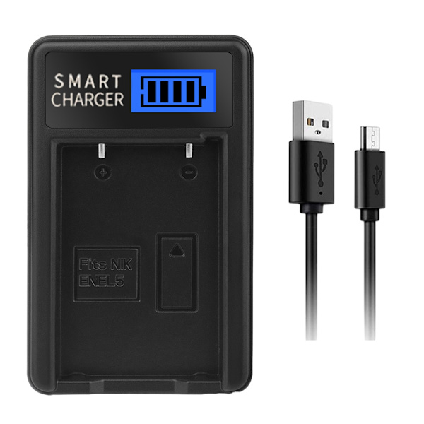 USB batterioplader LCD-skærm til EN-EL5 Nikon 3700 4200 5200 5900 7900 P510