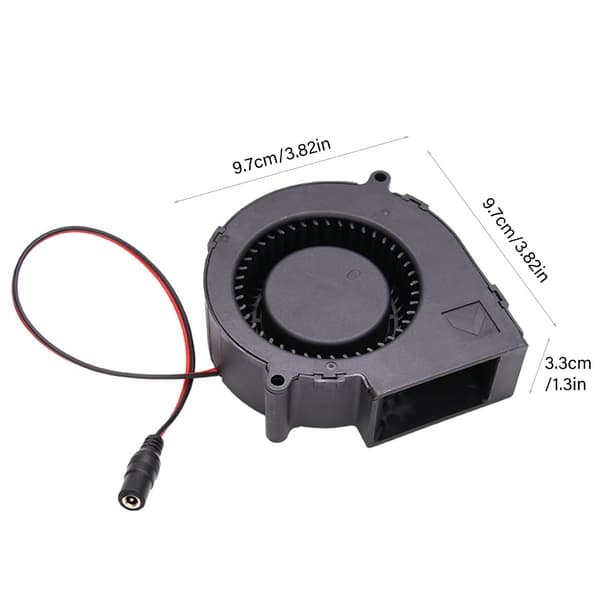 97mm Centrifugal Kylfläkt 12V Dubbla Kullager Passar för Tunga System