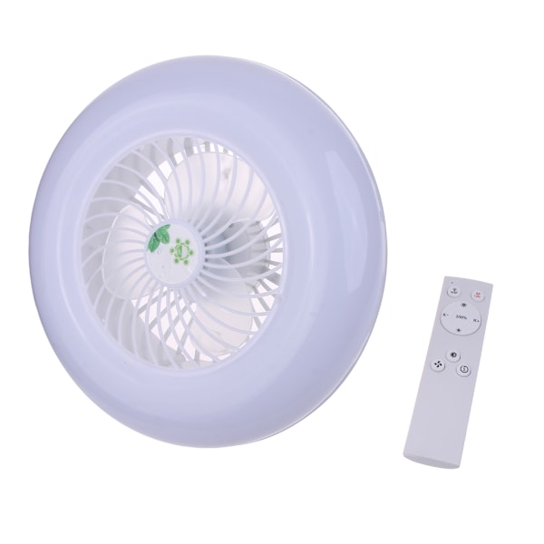 Mini LED takvifte med lys, E27 lampehode 3-blads moderne viftelampe bredspenning for hjemmekontor