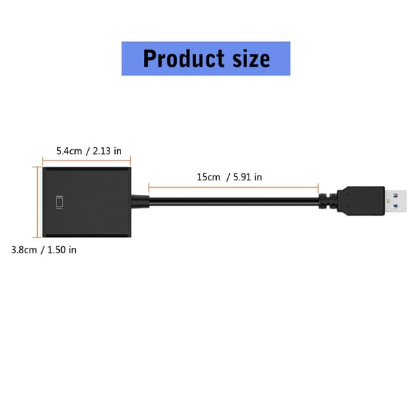 Bærbar 1080P USB 3.0 til videoadapter til PC bærbar HDTV videostreaming