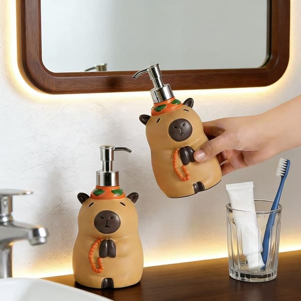Sæbedispenser Badeværelse Tryk Lotion Dispenser Til Makeup Creme Opbevaring
