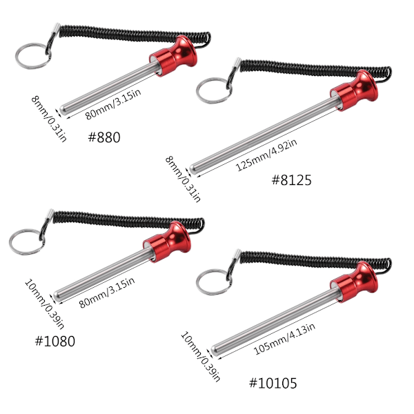 Magnetisk viktmagasinpinne Snabbkopplingsstift Träningsfitnesstillbehör 8x80