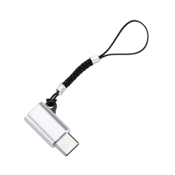 Kompakt USB C till Micro USB -adapter med snodd för snabbladdning och dataöverföringskonverterare 480 Mbps överföringshastighet Red