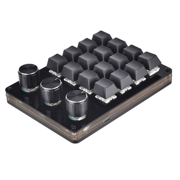 16 taster Programmerbart tastatur Multifunktionelt USB-mekanisk tastatur med én hånd