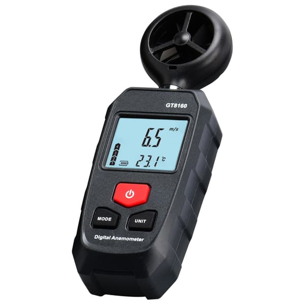 Letvægts håndholdt anemometer perfekt til vejrovervågning og VVS-test