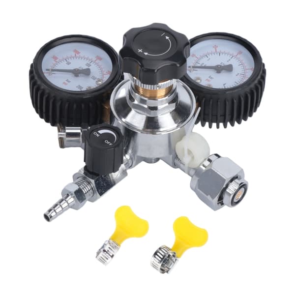 CO2 Regulatorventiler 5/16 tum Regulator Dubbelstegs tryckreduceringsventiler